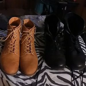 2 Pairs of Combat Boots For $10.00